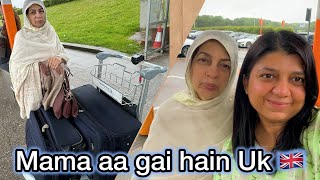 Mama aa gai hain Uk ✈️🇬🇧 | mama first time meray ghar ayi | best day | sab bht zayada khush hain 😊