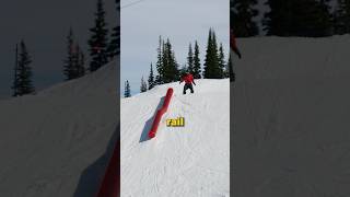 Learning a hard trick on a kinked rail #snowboarding