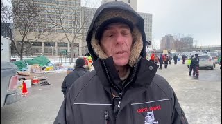 RAW: Ronald Marenger of SOS Quebec was downtown near Confederation park, helping with the clean...