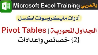 02 خصائص وإعدادات | الجداول المحورية اكسل Pivot Tables Excel