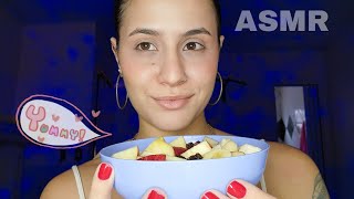 ASMR - Comendo "Salada de frutas" 🍎 🍌