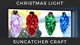 Christmas Craft for Kids: Make Giant Christmas Light Suncatchers!