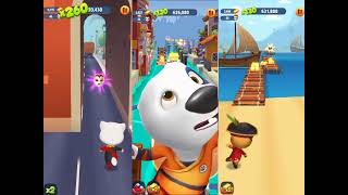 Talkink Tom gold run Ginger pirate vs Hank kon fu vs Angela carnaval