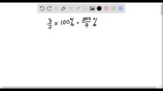 Write as a percent. Write the remainder in fractional form. 3/7