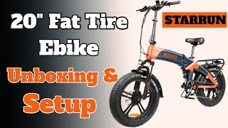 STARRUN 20" Fat Tire EBike Unboxing and installation