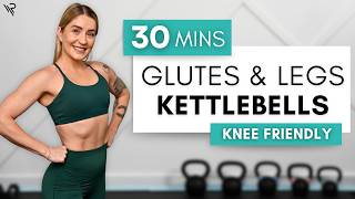 30 Min Lower Body KNEE FRIENDLY Kettlebell (No Squats/No Lunges)