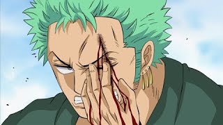 Zoro remembers how Mihawk cut his eye with Yoru in One Piece