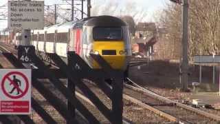 43238 and 43316 crawl past Northallerton