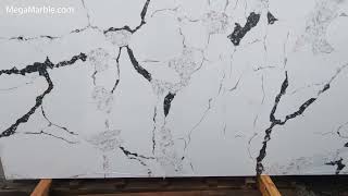 White Quartz Kitchen Countertops Slab AB4