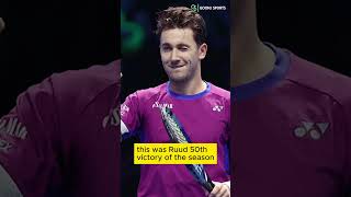 RUUD STUNS ALCARAZ AT ATP-FINALS IN TURIN #casperruud #atpfinals #carlosalcaraz #tennistournament