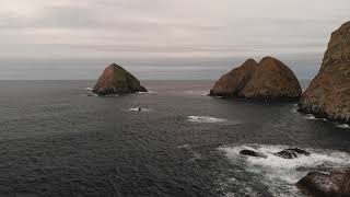 Oceanside Oregon.  There is massive hole in the rock that you can't see from the beach!   Amazing