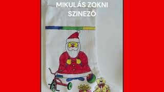 Színezhető mikulás zokni