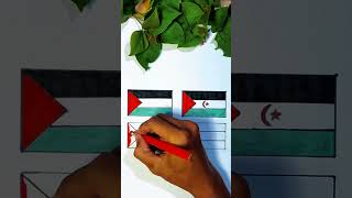 Mewarnai bendera Palestina dan mirip bendera Palestina 🇵🇸❤️🇪🇭❤️🇯🇴❤️🇸🇩 #shorts