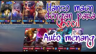 HANZO MAEN DENGAN PARA BOCIL....AUTO MENANG.....