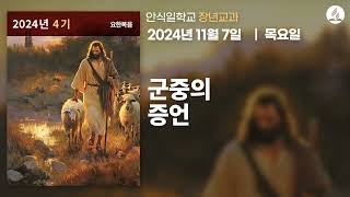 [11월 7일 목요일 장년교과] 군중의 증언