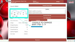 Connect Us Air Compressor /d series to computer with Type B Bluetooth device