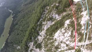 Speedflying in the Eastern Alps at Sunset