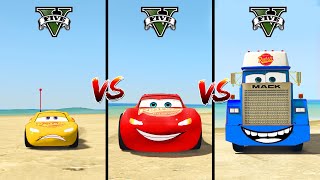 Big & Small McQueen vs Chick Hicks vs Tow Mater vs King Dinoco vs Duch Hudson - BeamNG.Drive