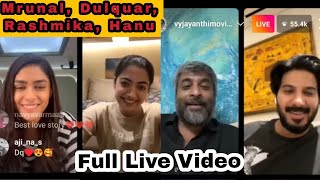 Dulquar Salman, Rashmika, Mrunal, Hanu Insta Live...Full Video