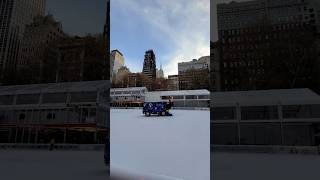 Ice-skating rink in Winter Village Bryant Park • Christmas in New York City December 17 2021