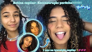 Rotina capilar: Reconstrução perfeitaaa (tirando as trancinhas) *reta final da transição*