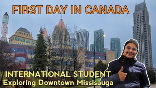 First Vlog from Canada | Exploring Downtown Mississauga | International Student | Sheridan College