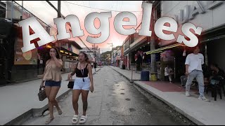 Exploring Angeles City: Sunny Sunset Walk from Walking Street to Eurotel!