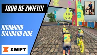 SHORT ATTACKABLE CLIMBS! // Tour de Zwift Stage 2 Standard Ride // UCI Worlds Course // Richmond