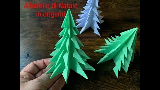 ALBERO DI NATALE IN ORIGAMI, lavoretto facile e veloce. (origami christmas tree)