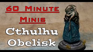 Painting a Reaper Miniatures Cthulhu Obelisk (Aged Bronze, Marble & Oil Paints)