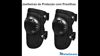 Par de Joelheiras de Proteção com fechamento com presilhas da Montana Import