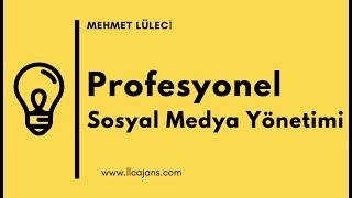 E-Turizm Dersleri-Sosyal Medya Profesyonel Hesap Yönetimi