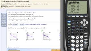 Least Squares Regression Line on the TI83 TI84 Calculator