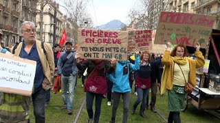 Manifestation contre la réforme des retraites du 23 mars à Grenoble