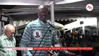 Déclaration de TIDJANE THIAM en hommage à l'ancien président HENRI KONAN BEDIÉ à la maison du parti.