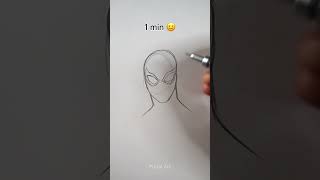 How to Draw Spiderman in 10sec, 10mins, 10hrs #shorts