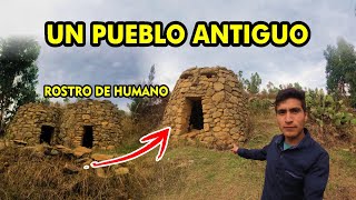 Antiguo pueblo Wanka construcciones en forma de rostro humano.