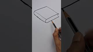 Draw a closed old book in 3d easy