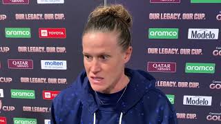 Alyssa Naeher postgame interview after USWNT win over Colombia