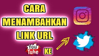 Cara menambah dan menyimpan link URL channel youtube ke instagram dan twitter