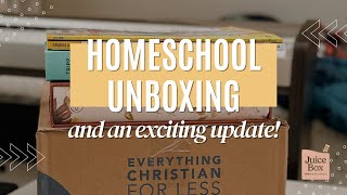 UNBOX HOMESCHOOL RESOURCES + A VERY SPECIAL ANNOUNCEMENT!