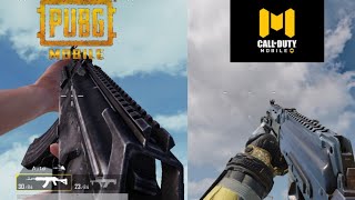 PUBG Mobile vs Call of Duty Mobile - Weapons Comparison