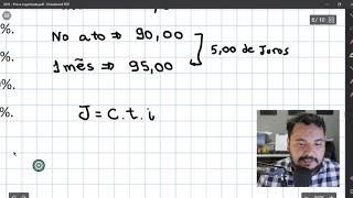 Exercício Resolvido: Juros e Taxas (Prova 2010 - CESGRANRIO - Banco do Brasil - Escriturário)