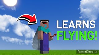 Minecraft: When A NOOB Learns TO FLY!😆🔥 #shorts