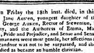 the death of Jane Austen