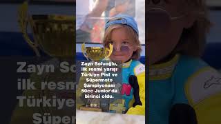 Zayn Sofuoğlu,ilk resmi yarışı Türkiye Pist ve Süpermoto 50ccJ Şampiyonasında  birinci oldu #shorts