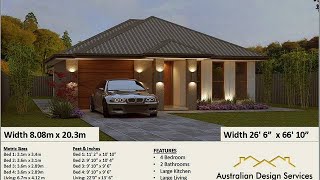 Narrow Land House Plan 150LH -Narrow Lot 4 Bed + Garage:149.8 m2 |