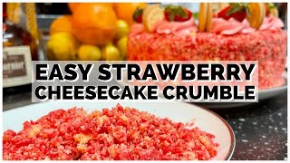 How to make Strawberry Cheesecake Crumble for strawberry crunch cake and etc.