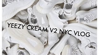 C.R.E.A.M Yeezy Boost 350 NYC VLOG On Releas Day...