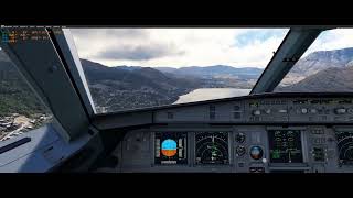 TURBULENT approach into Queenstown (NZ) Airbus A320